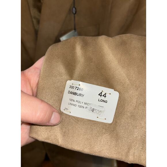 Millennium Collection men’s poly microsuede suit jacket sport coat size 44L NWT - Picture 3 of 11